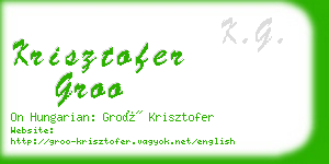 krisztofer groo business card